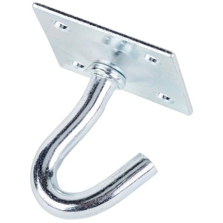 HAMPTON Small Zinc-Plated Silver Steel 1.75 in. L Clothesline Hook Plate Type 200 lb 02-3491-101